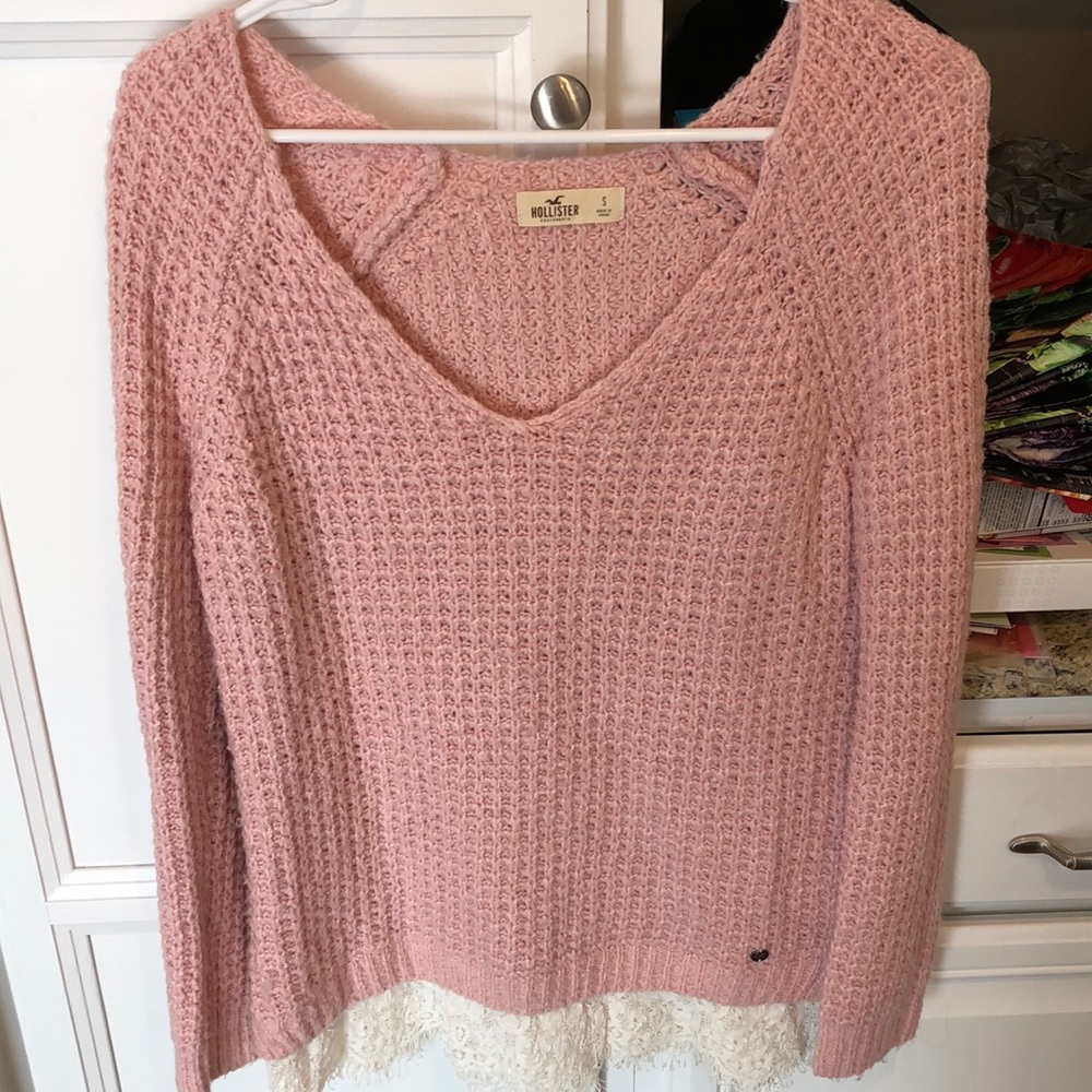 Hollister Lace Bottom Cozy Sweater